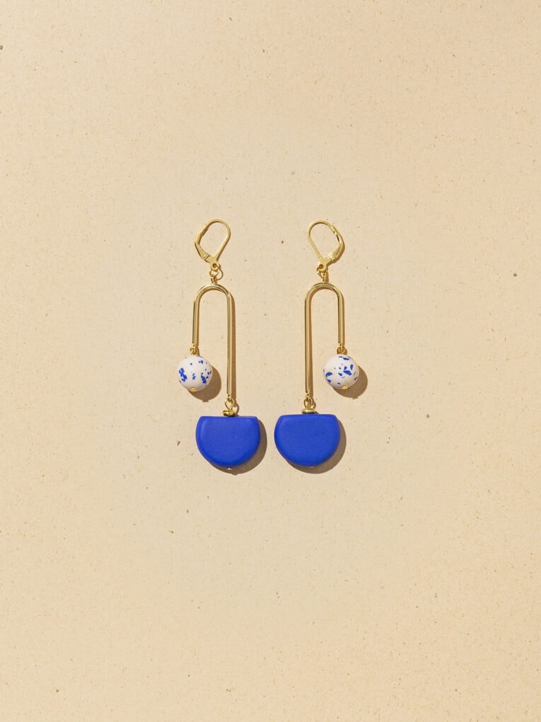 Fantasia | Blu cloves earrings 1 Arc Terrazzo | Blue