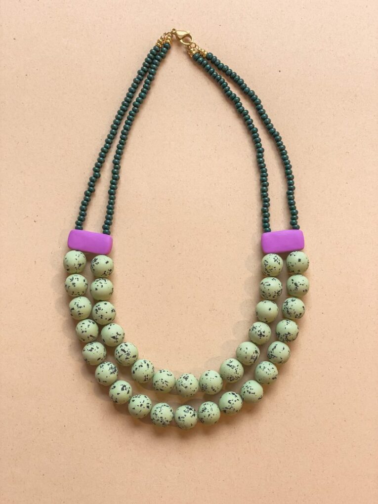 Arc Mono earrings | Sand 21 Double-green-a