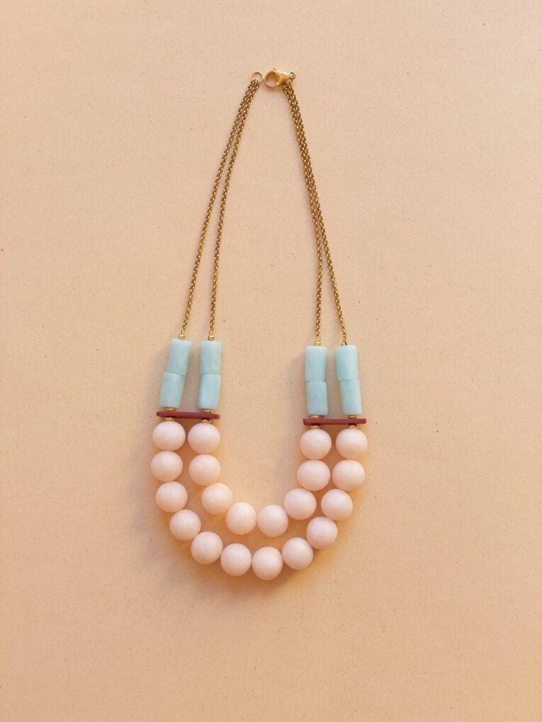 Arc Mono earrings | Sand 19 Double-bubble-rosa-a