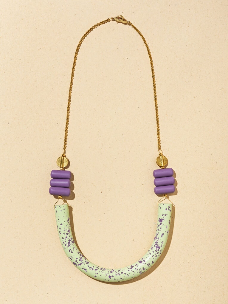 Arc Mono earrings | Sand 22 Big Sur necklace
