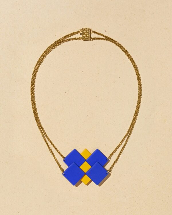 Tetris necklace | Blu