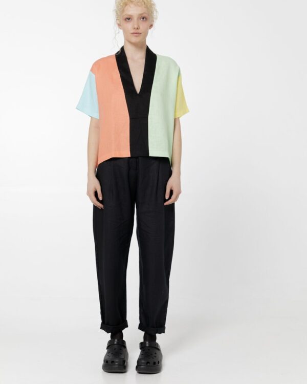 Double Bubbles necklace | Terra 10 Blusa Tuxedo in Lino MEDIUM