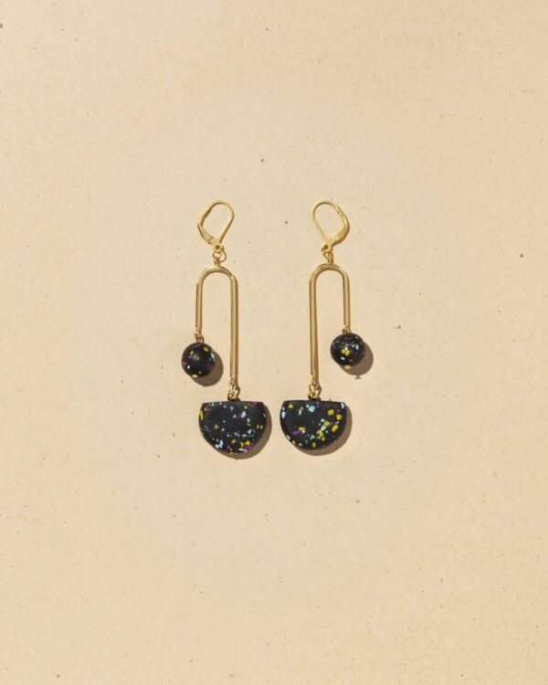 Double Bubbles necklace | Terra 4 New Arc Terrazzo | Black