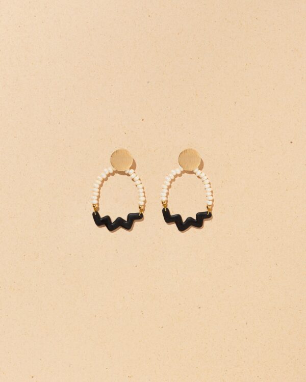 Serpentine | Black earrings