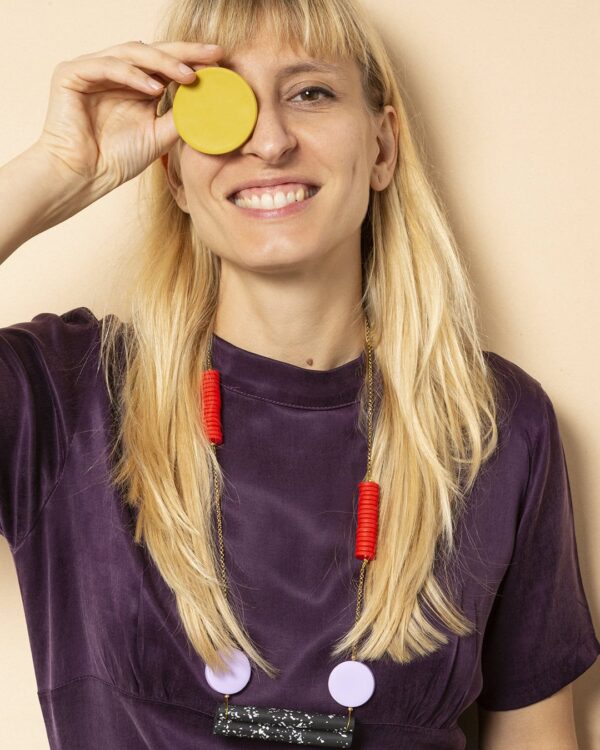 Viola full moon | Mustard earrings