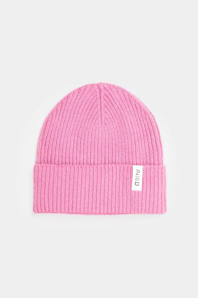 Bum Bag Drive & Red Alert SMALL 12 Recycled Cashmere Beanie | Pink