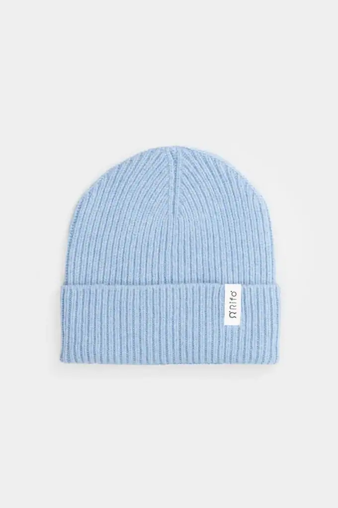 Bum Bag Drive & Red Alert SMALL 10 Recycled Cashmere Beanie | Powder Blue