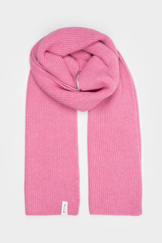 Bum Bag Drive & Red Alert SMALL 5 Recycled Cashmere Scarf | Pink