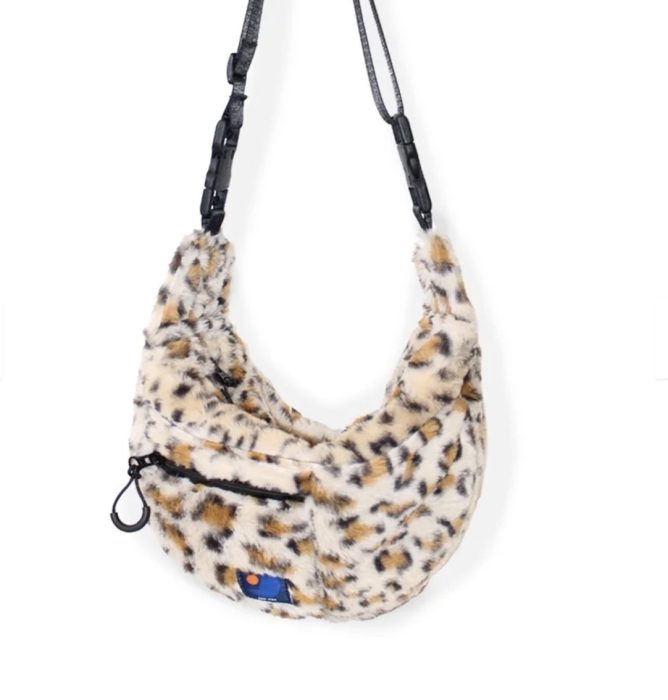 Bum Bag Sakura & Black MEDIUM 20 Half Moon Bag | Leopard
