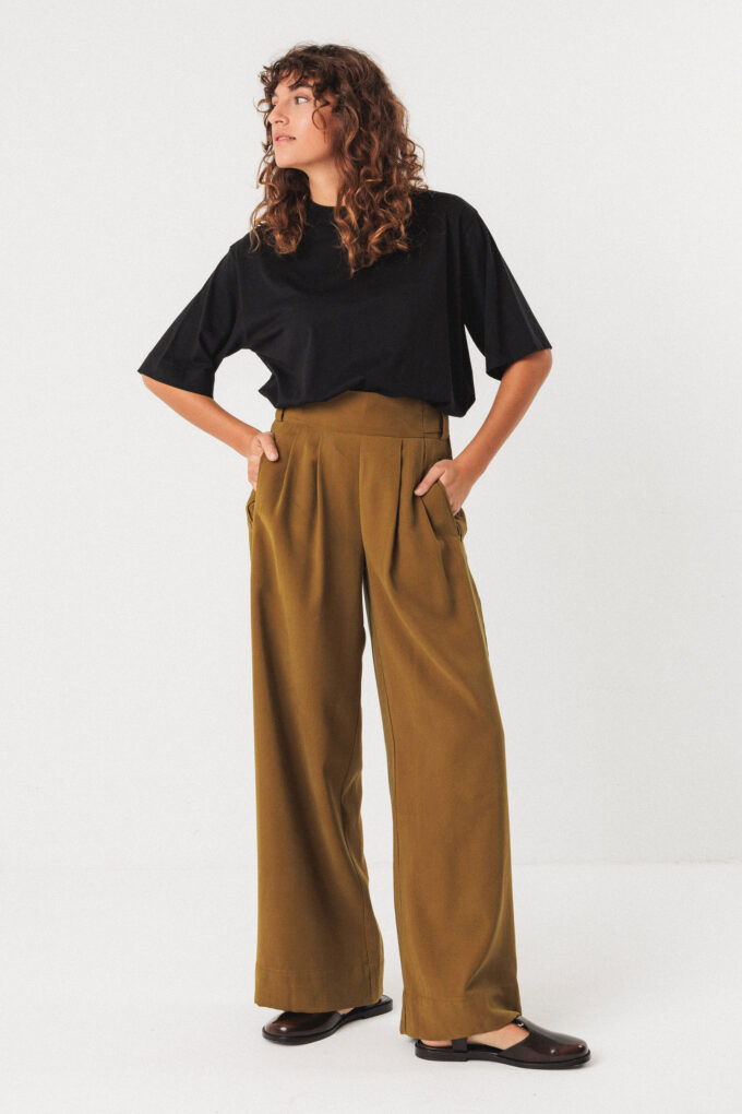 HEBE DRESS 10 HESTIA TROUSER | BROWN