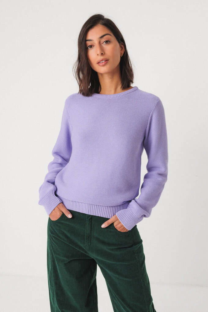 HEBE DRESS 1 IRADI-GOTS SWEATER LAVANDER