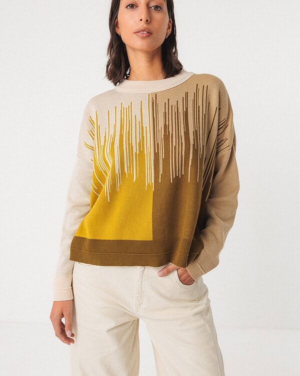 Jona Medium Bag | Light Almond - Olive 15 ISMENE GOTS SWEATER | BROWN