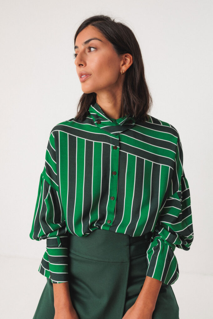 HEBE DRESS 7 LONE SHIRT | GREEN