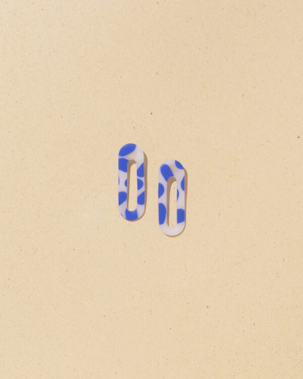 MEMPHIS EARRINGS - TRANSLUCENT/BLUE